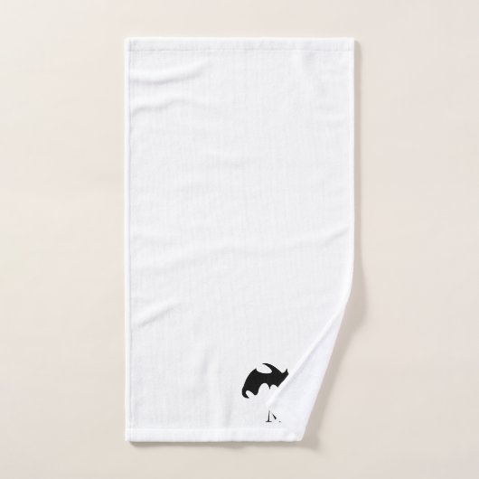 Bat Design Monogrammed Bad Handdoek (Handdoek)