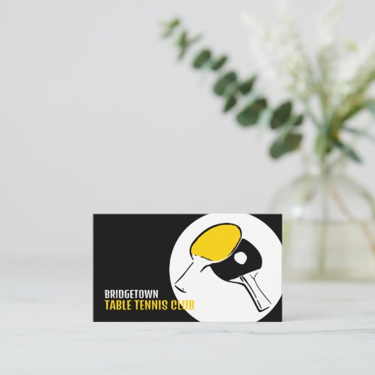 Bat Design, Table Tennis Club, Instructor Visitekaartje (Staand voorkant)