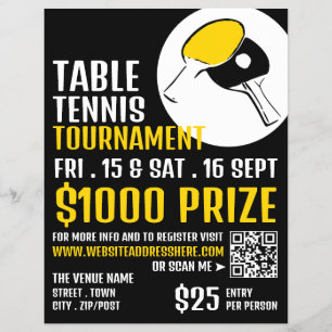 Bat Design, Tennis Tournament Flyer