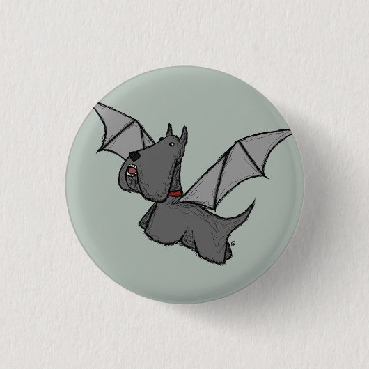 Bat Dog Ronde Button 3,2 Cm (Voorkant)