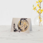 Bat Dreams Blank Kaart (Gele Bloem)