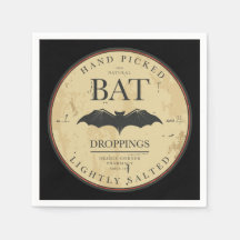 Bat Droppings Halloween Label