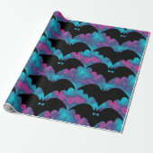Bat en bogen Blauwe Roze Cadeaupapier (Uitgerold)