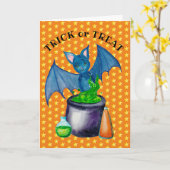 Bat En Borrelende Ketel 5" x 7" Wenskaart Kaart (Gele Bloem)