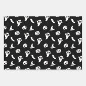 Bat en Ghost Halloween Patroon Inpakpapier Vel (Voorkant)