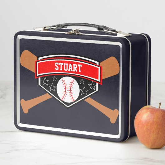 Bat en honkbal Personaliseer Lunch Box (In situ)
