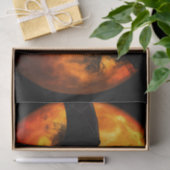 Bat en oogst maan herfst zwarte oranje elegant tissuepapier (Geschenk)