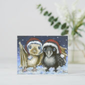 Bat en raven briefkaart (Staand voorkant)