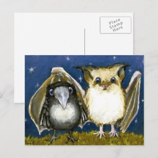 Bat en raven briefkaart (Voorkant / Achterkant)