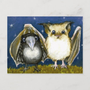 Bat en raven briefkaart