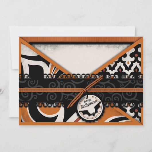 Bat en Wacky Halloween Print Kaart (Voorkant)