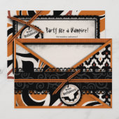 Bat en Wacky Halloween Print Kaart (Voorkant / Achterkant)