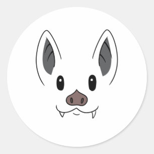 Bat Face Ronde Sticker