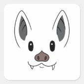 Bat Face Vierkante Sticker (Voorkant)