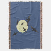 Bat flying in the moon deken (Voorkant Verticaal)