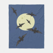 Bat flying in the moon fleece deken (Voorkant)