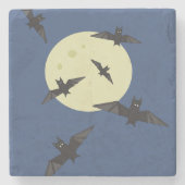Bat flying in the moon stenen onderzetter (Voorkant)