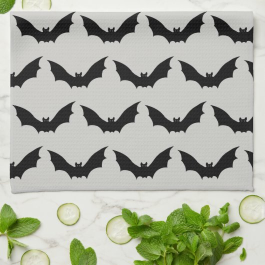 Bat Flying Spooky Halloween-patroon Theedoek (Gevouwen)