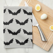 Bat Flying Spooky Halloween-patroon Theedoek (Quarter Fold)