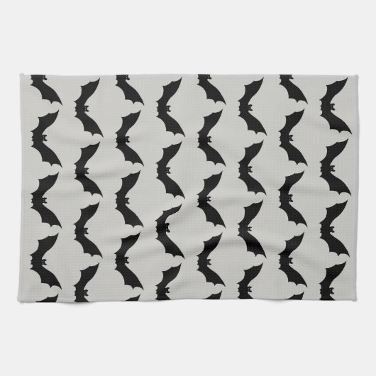 Bat Flying Spooky Halloween-patroon Theedoek (Horizontaal)