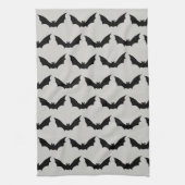 Bat Flying Spooky Halloween-patroon Theedoek (Verticaal)