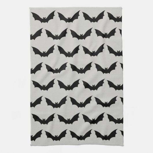 Bat Flying Spooky Halloween-patroon Theedoek (Verticaal)