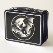 Bat Flying with Moon Behind Goth Horror (Achterkant)