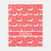 Bat Ghost Coral Fleece Deken (Voorkant)