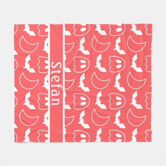 Bat Ghost Coral Fleece Deken (Voorkant (Horizontaal))