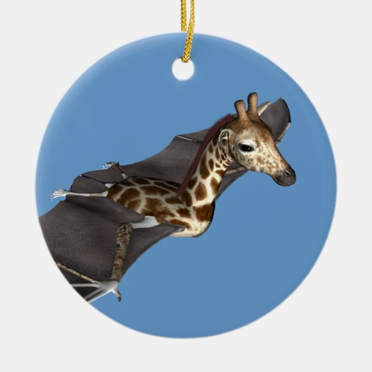 Bat Giraffe Hybrid Keramisch Ornament (Voorkant)