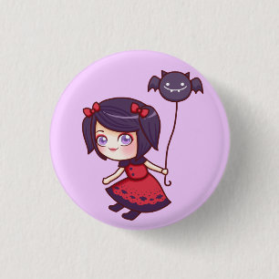 Bat Girl Button