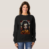 Bat Girl Halloween Pumpkin Shirt (Voorkant volledig)
