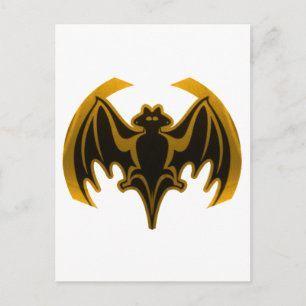 Bat Gold Het museum Zazzle Gifts Briefkaart