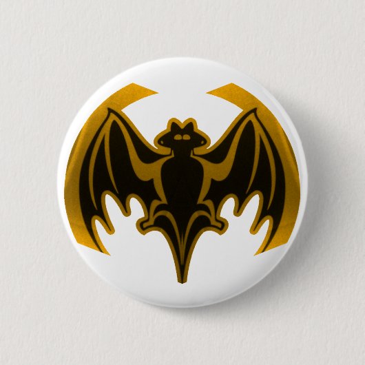 Bat Gold Het museum Zazzle Gifts Ronde Button 5,7 Cm (Voorkant)
