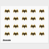 Bat Gold Het museum Zazzle Gifts Ronde Sticker (Vel)