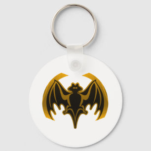Bat Gold Het museum Zazzle Gifts Sleutelhanger
