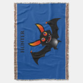 Bat gooit deken met een persoonlijke naam. (Voorkant Verticaal)