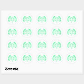 Bat Green Inv Het MUSEUM Zazzle Gifts Ronde Sticker (Vel)