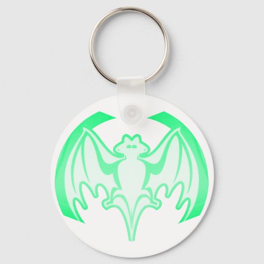 Bat Green Inv Het MUSEUM Zazzle Gifts Sleutelhanger (Voorkant)