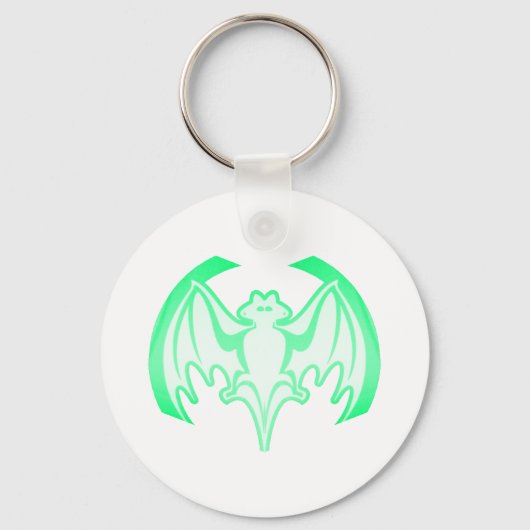 Bat Green Inv Het MUSEUM Zazzle Gifts Sleutelhanger (Voorkant)