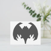 Bat Grey Het museum Zazzle geschenken Briefkaart (Staand voorkant)