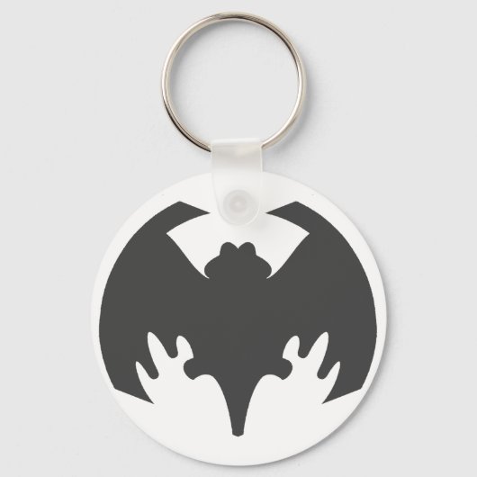 Bat Grey Het museum Zazzle geschenken Sleutelhanger (Voorkant)
