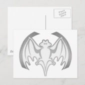 Bat Grey Inv Het MUSEUM Zazzle Gifts Briefkaart (Voorkant / Achterkant)