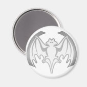 Bat Grey Inv Het MUSEUM Zazzle Gifts Magneet (Voorkant / Achterkant)
