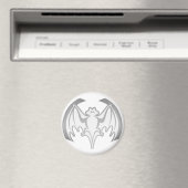 Bat Grey Inv Het MUSEUM Zazzle Gifts Magneet (Insitu (Vaatwasser))