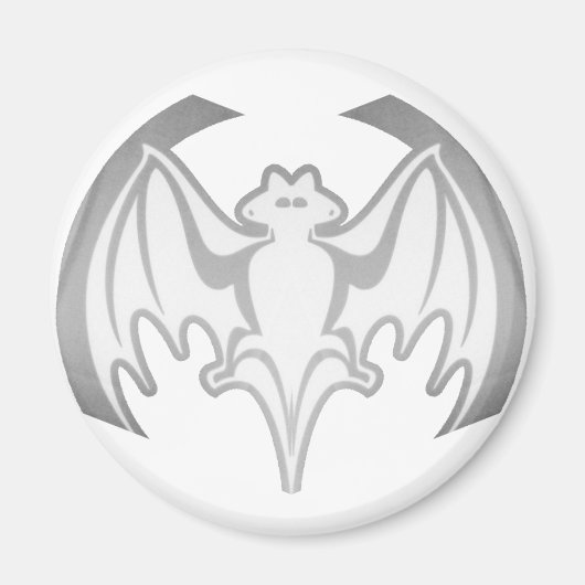 Bat Grey Inv Het MUSEUM Zazzle Gifts Magneet (Voorkant)