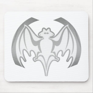 Bat Grey Inv Het MUSEUM Zazzle Gifts Muismat