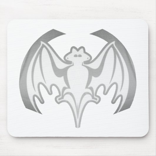Bat Grey Inv Het MUSEUM Zazzle Gifts Muismat (Voorkant)