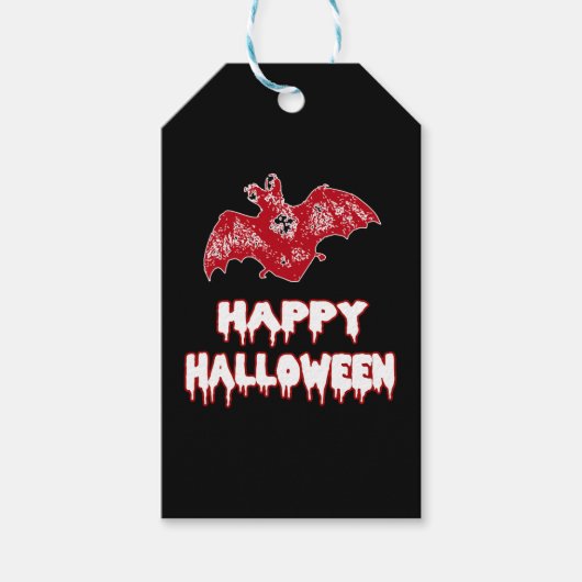 Bat Halloween Bat Kostuums Cadeaulabel (Voorkant)