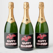 Bat Halloween Bat Kostuums Sparkling Wijnetiket (Flessen)